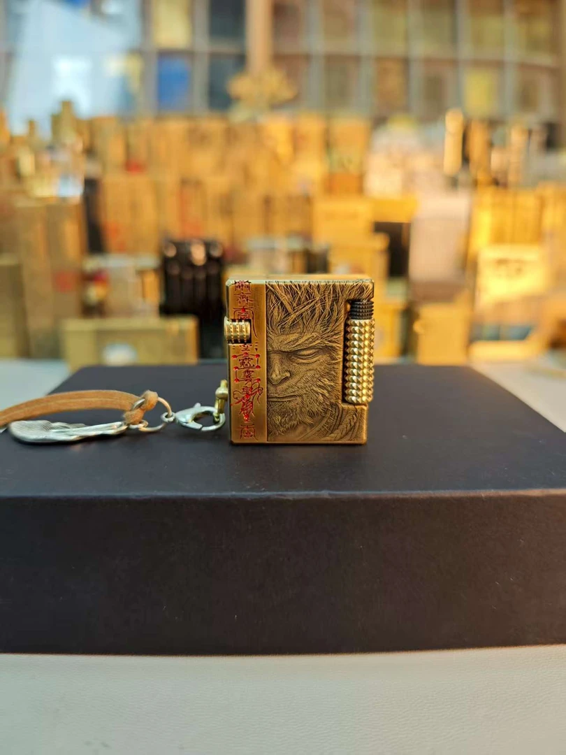 好运达天正短款定海神针精致填充煤油打火机侧滑便携式小钢炮