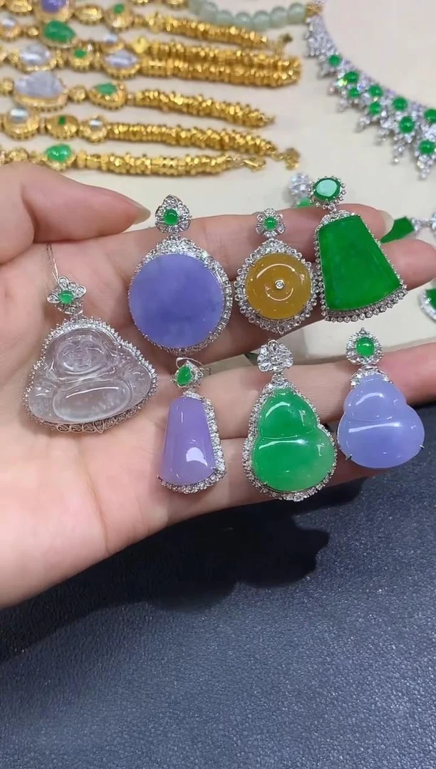 【彩虹盘】翡翠-18K金-多样性发一件-AL024|CXQ21