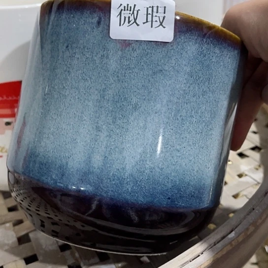 多肉绿植陶瓷花盆9.9包邮，有孔