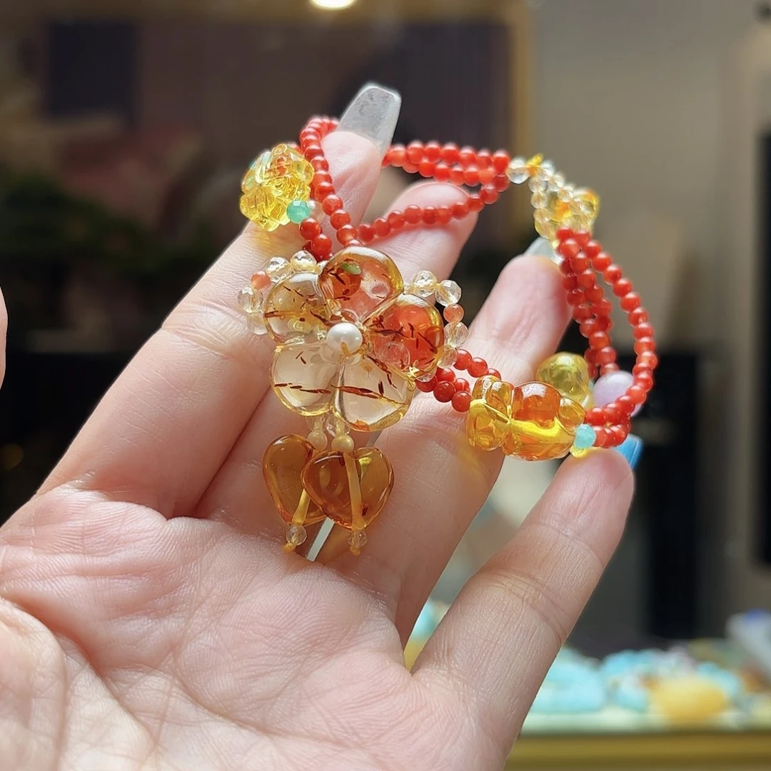 未镶嵌颈饰琥珀琥珀