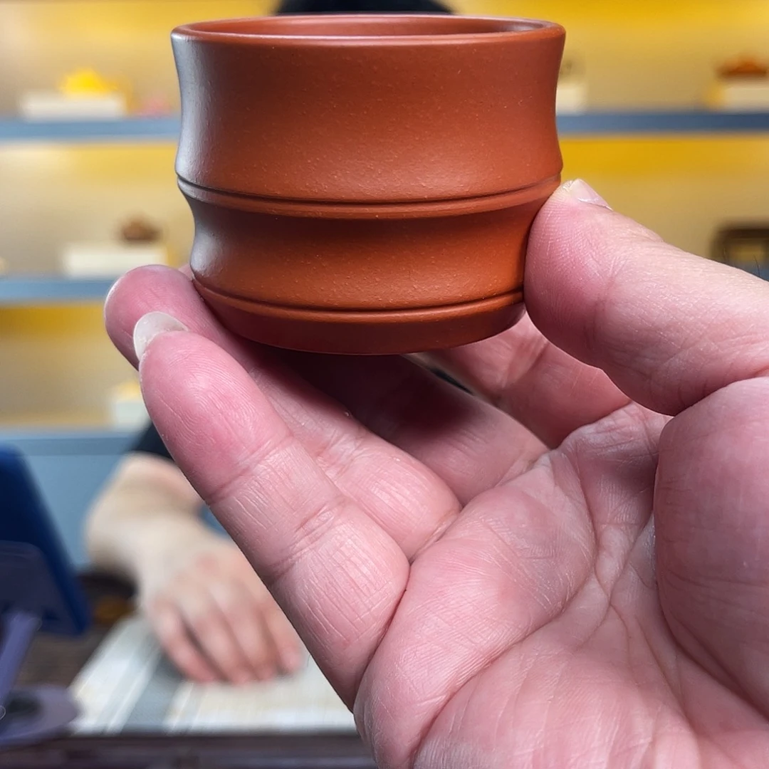 茶壶紫砂朱泥双竹杯