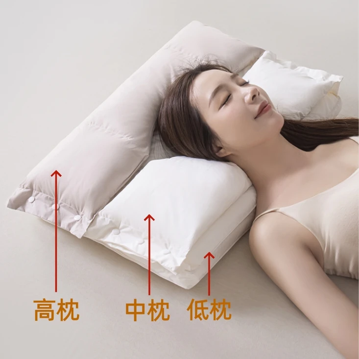 【真护颈枕】A类护颈牵引枕助睡眠多功能双层三合一可拆分枕芯男士商品图
