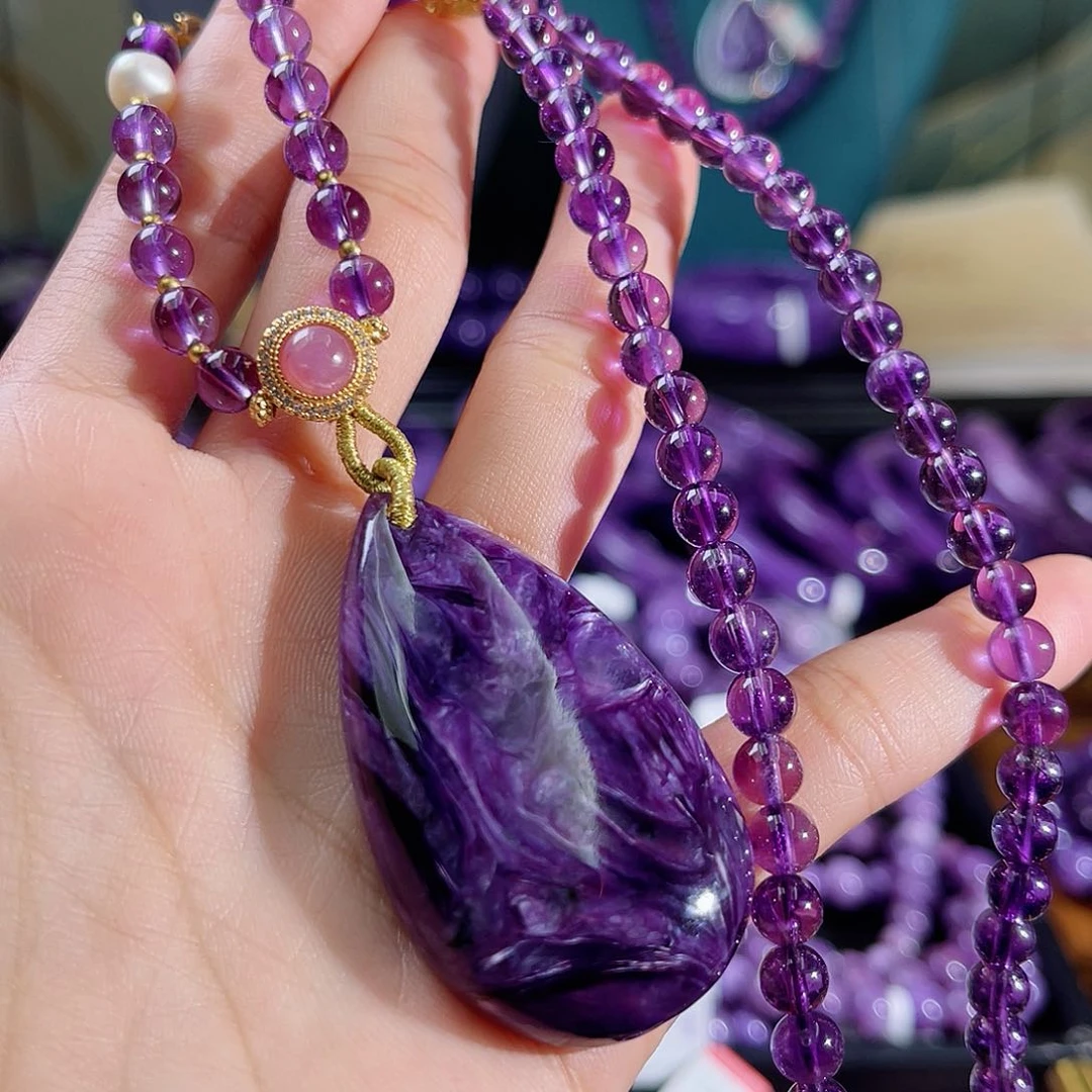 查罗石（紫龙晶）吊坠未镶嵌