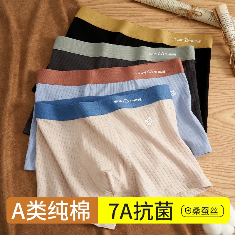 男童内裤男生柔棉秋冬四角短裤抑菌青少年发育期胖童中大码平角裤