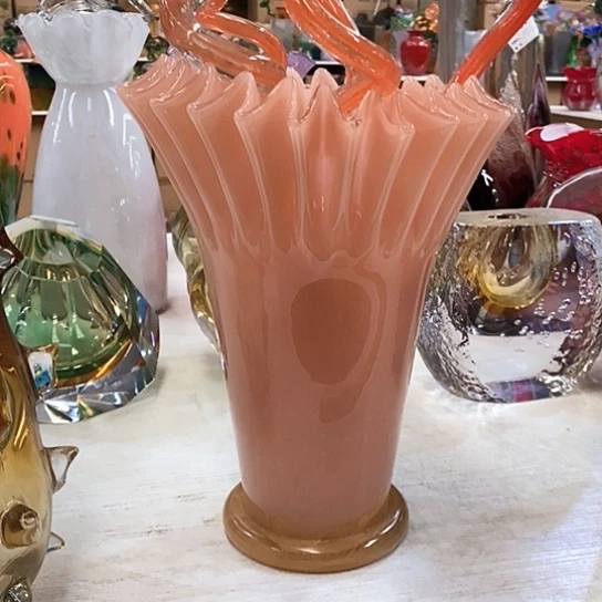 琉璃花瓶高28厘米口径15厘米