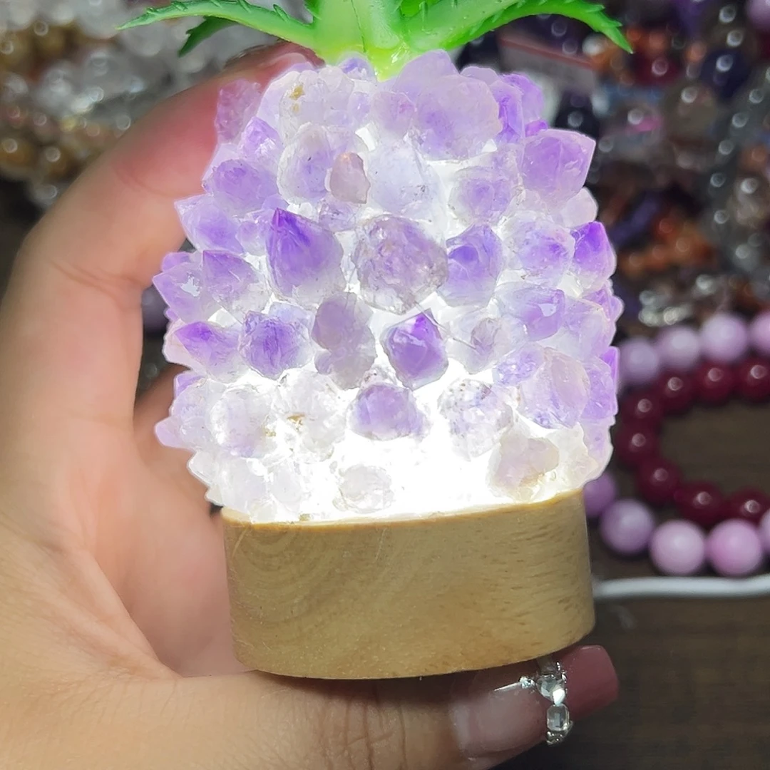 水晶手链未镶嵌克鲁兹紫水晶小夜灯