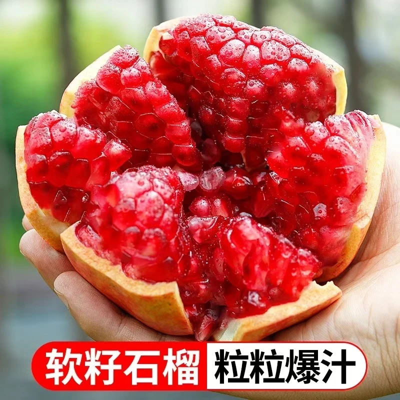 彩箱装软籽石榴新鲜当季水果鲜甜多汁小籽软籽饱满
