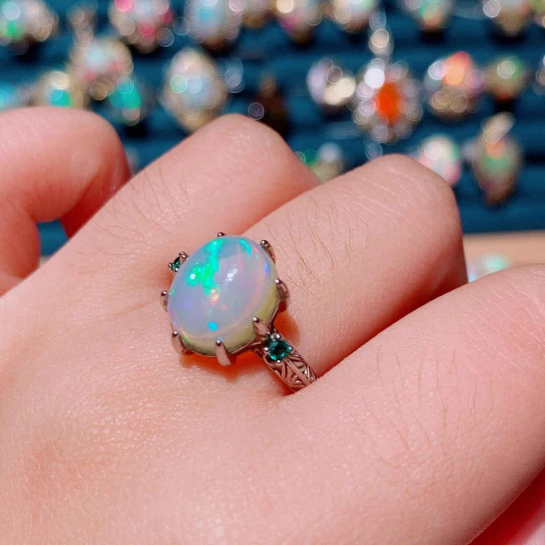 欧泊银S925镶嵌戒指