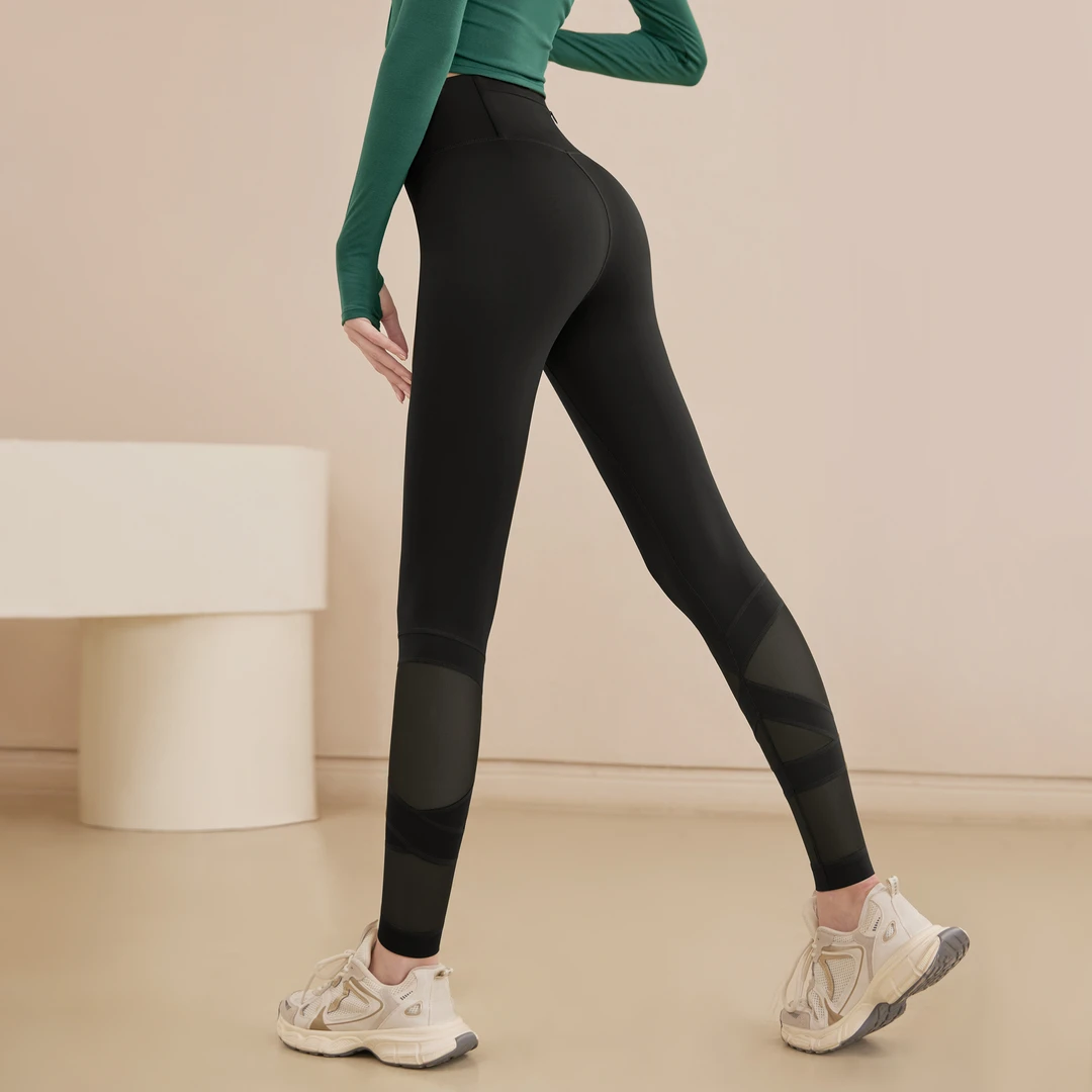 【拿手好裤】 高腰收腹瑜伽裤女提臀显瘦薄款裸感运动健身裤25005