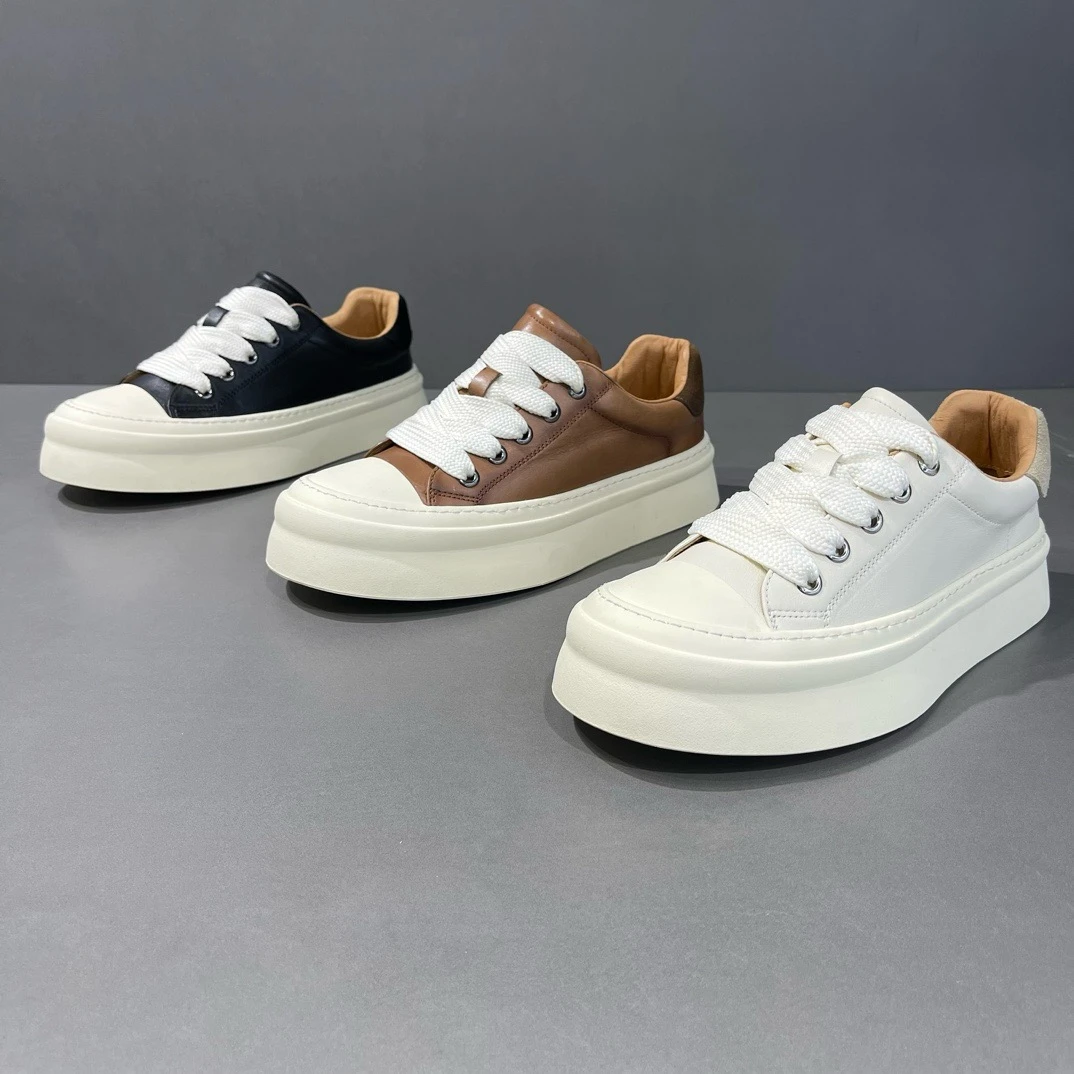 男士头层牛皮简约百搭男鞋休闲运动潮鞋