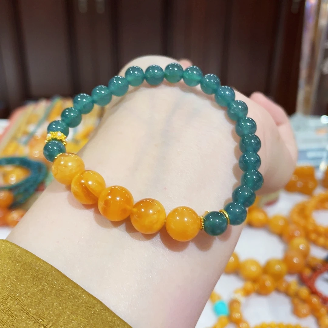 未镶嵌蜜蜡手链手串