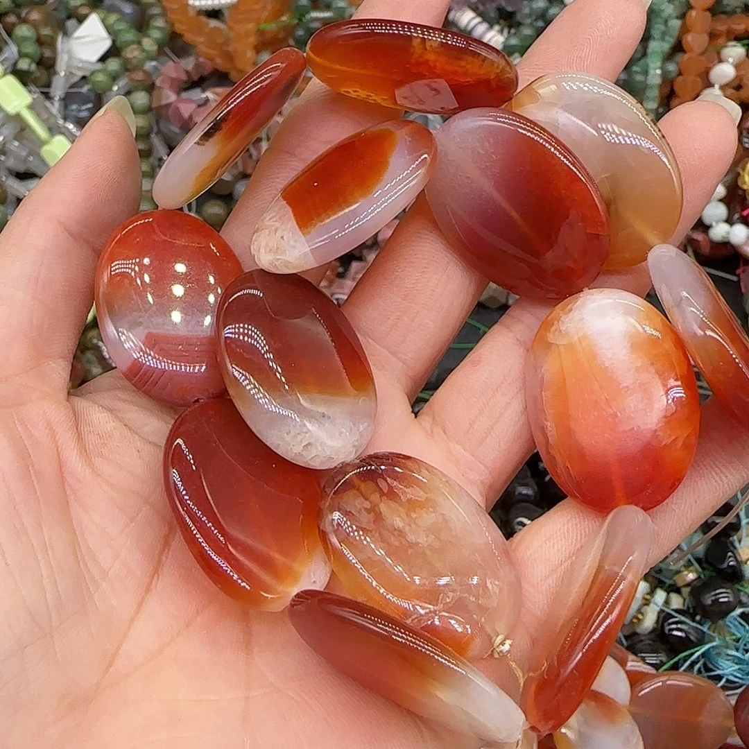 合金玛瑙/玉髓珠宝半成品水晶玛瑙22mm一条