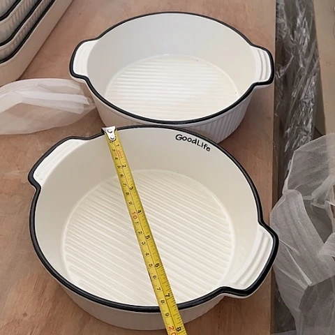 微瑕，不能明火，口径18高6变形，2个