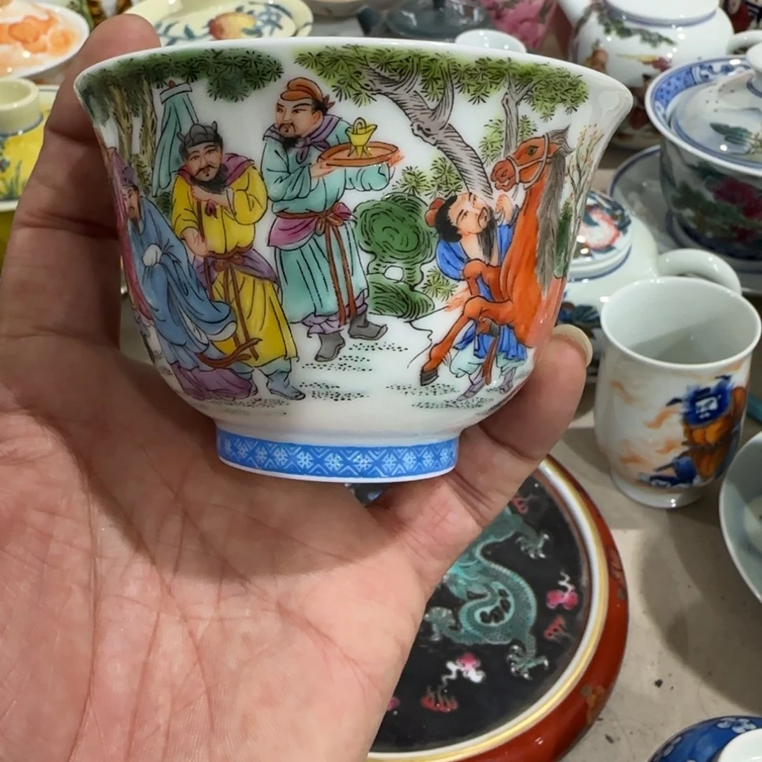 陶其他手绘瓷器，手绘茶具全部处理