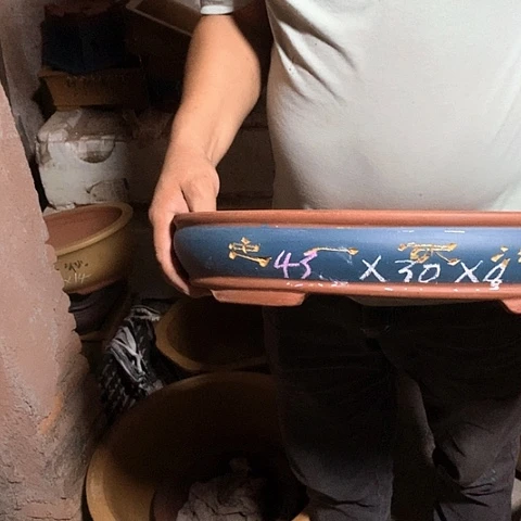紫砂花盆手工制作