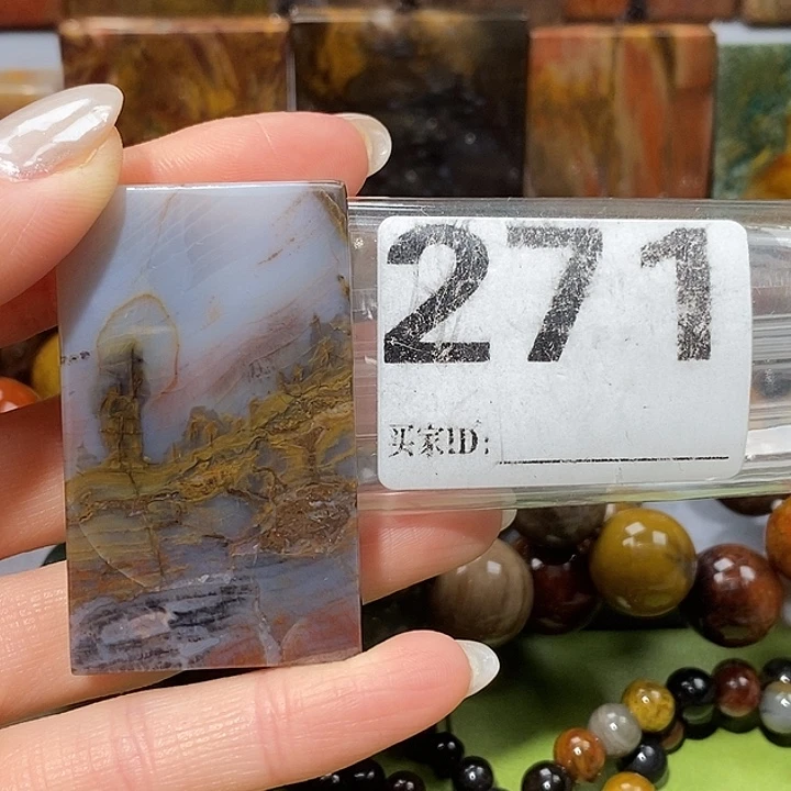 硅化玉未镶嵌天然北票树化玉吊坠