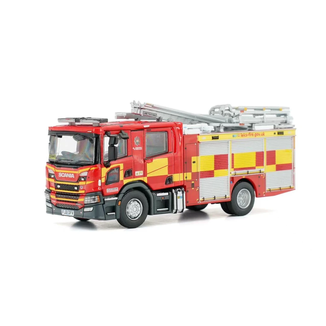 TINY微影SCANIA斯堪尼亚消防泵车1:76合金汽车模型莱斯特消防救援
