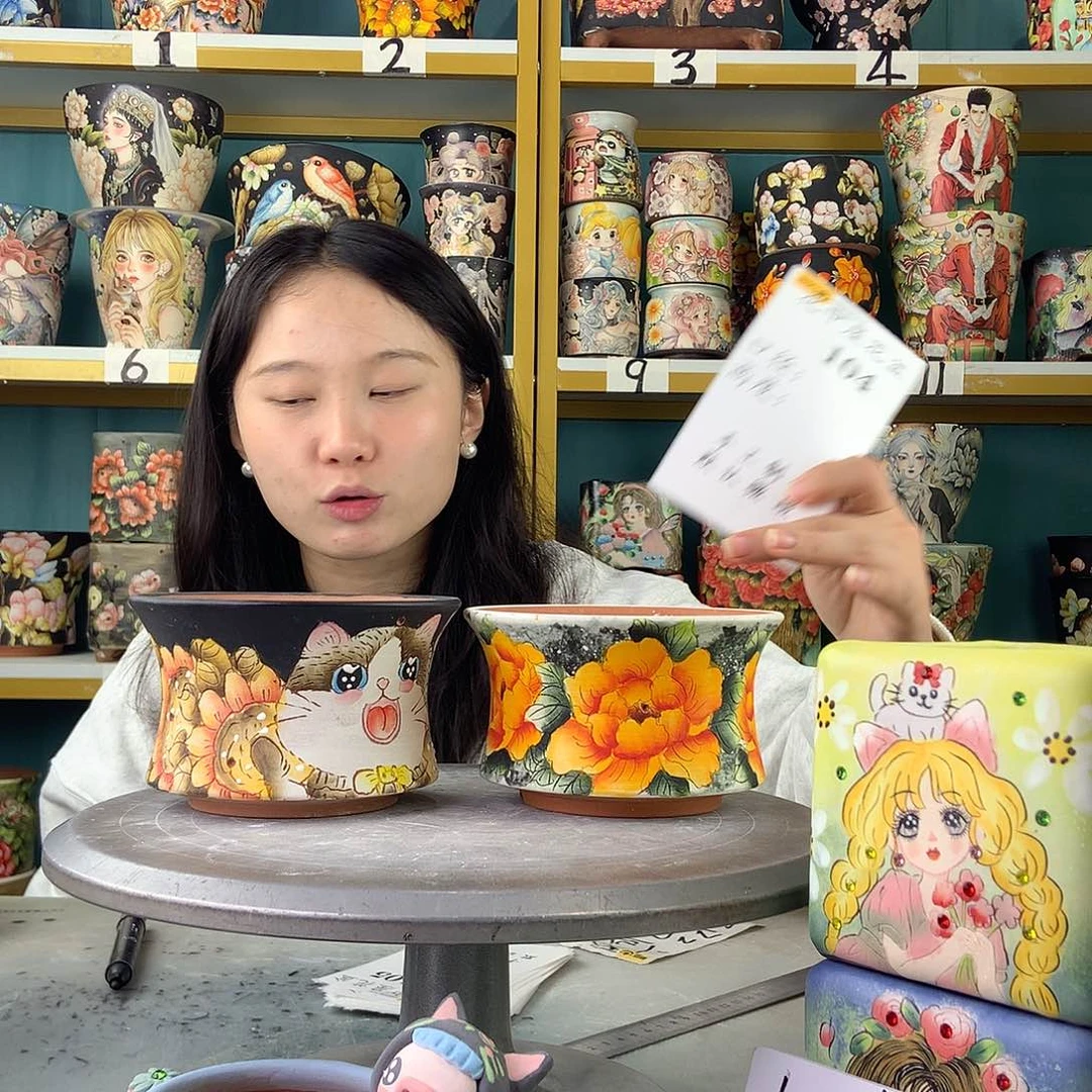 陶景德镇手工花盆104