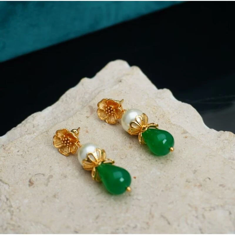 铜合金树脂耳饰 铜合金 树脂 仿珍珠 耳饰 luca 20988