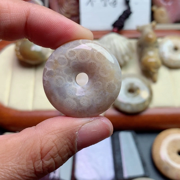 硅化珊瑚（珊瑚玉）颈饰未镶嵌