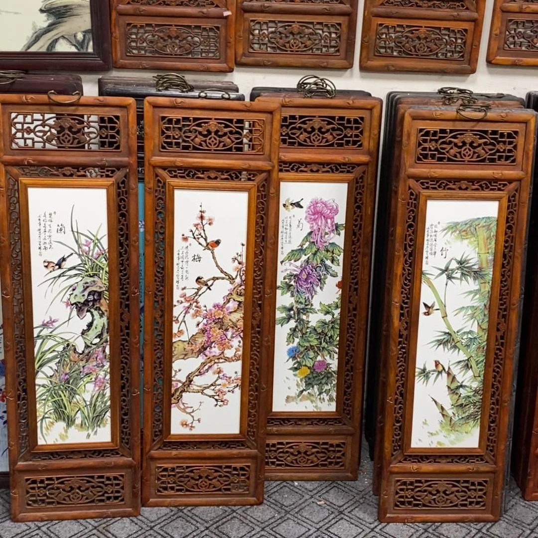 瓷片1.2*36*4景德镇瓷板画柴窑烧制