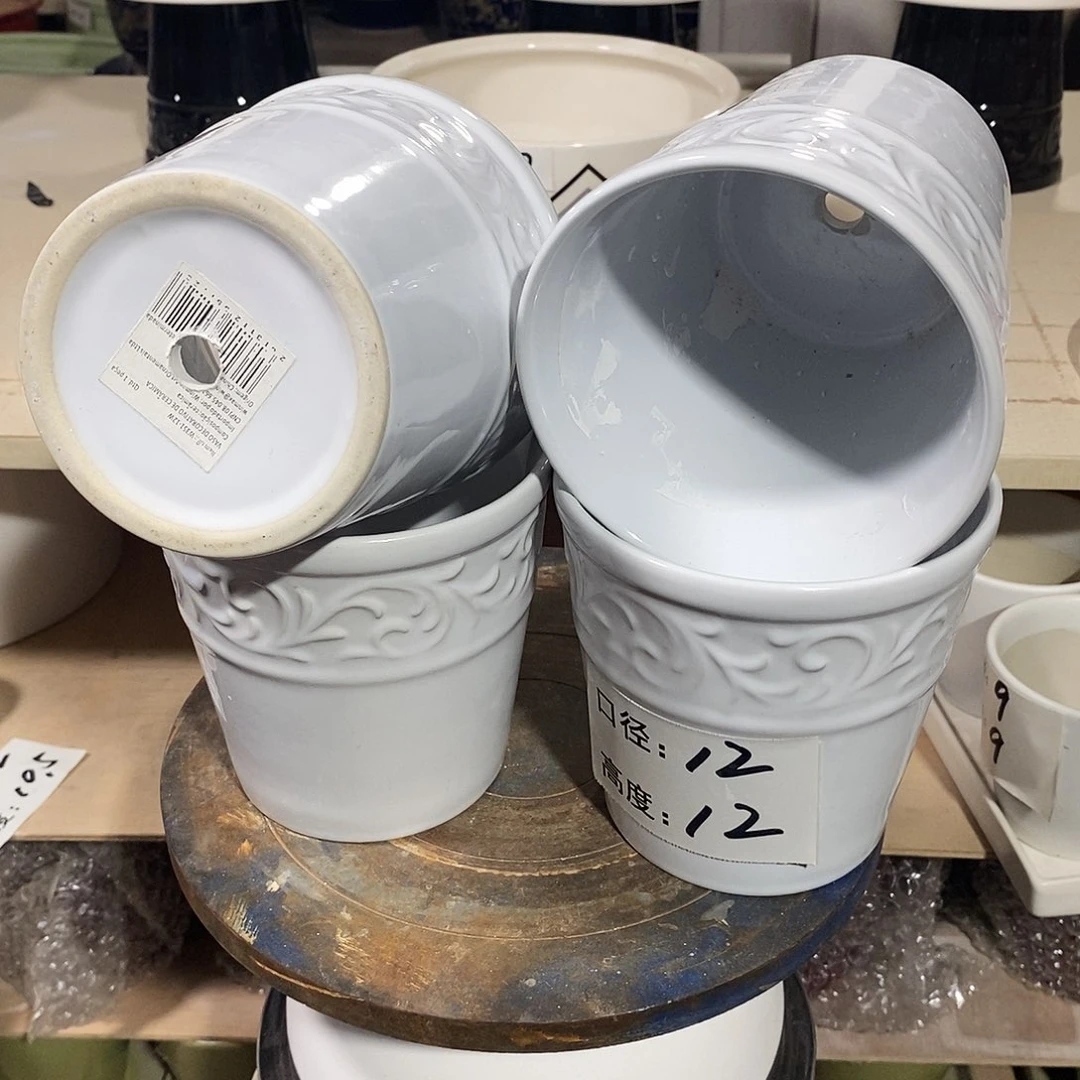 【闪购商品】陶瓷微瑕花盆-006-4个