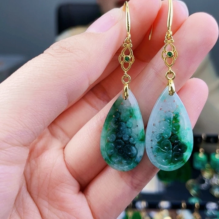 翡翠耳饰未镶嵌饰品