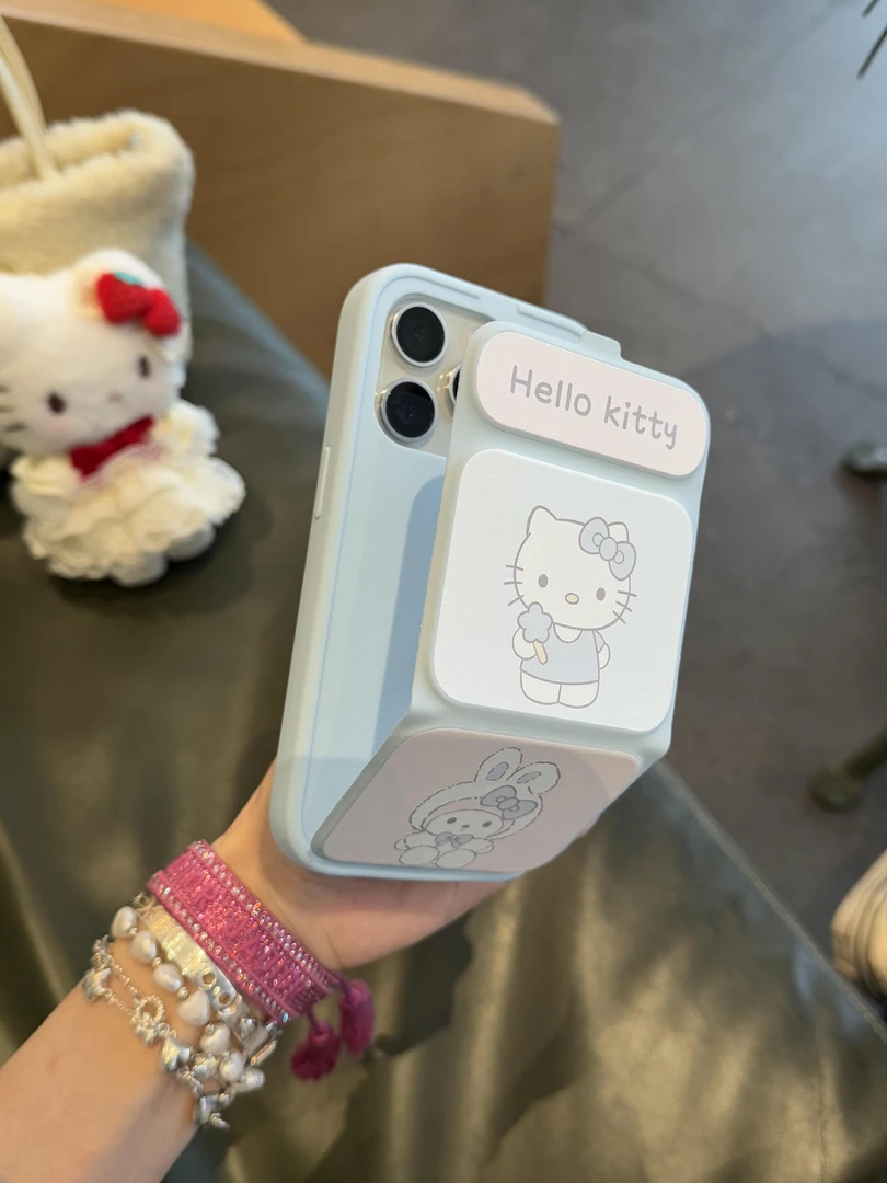 创意小众翻盖可爱kitty猫适用苹果16promax手机壳卡通15女14/13套