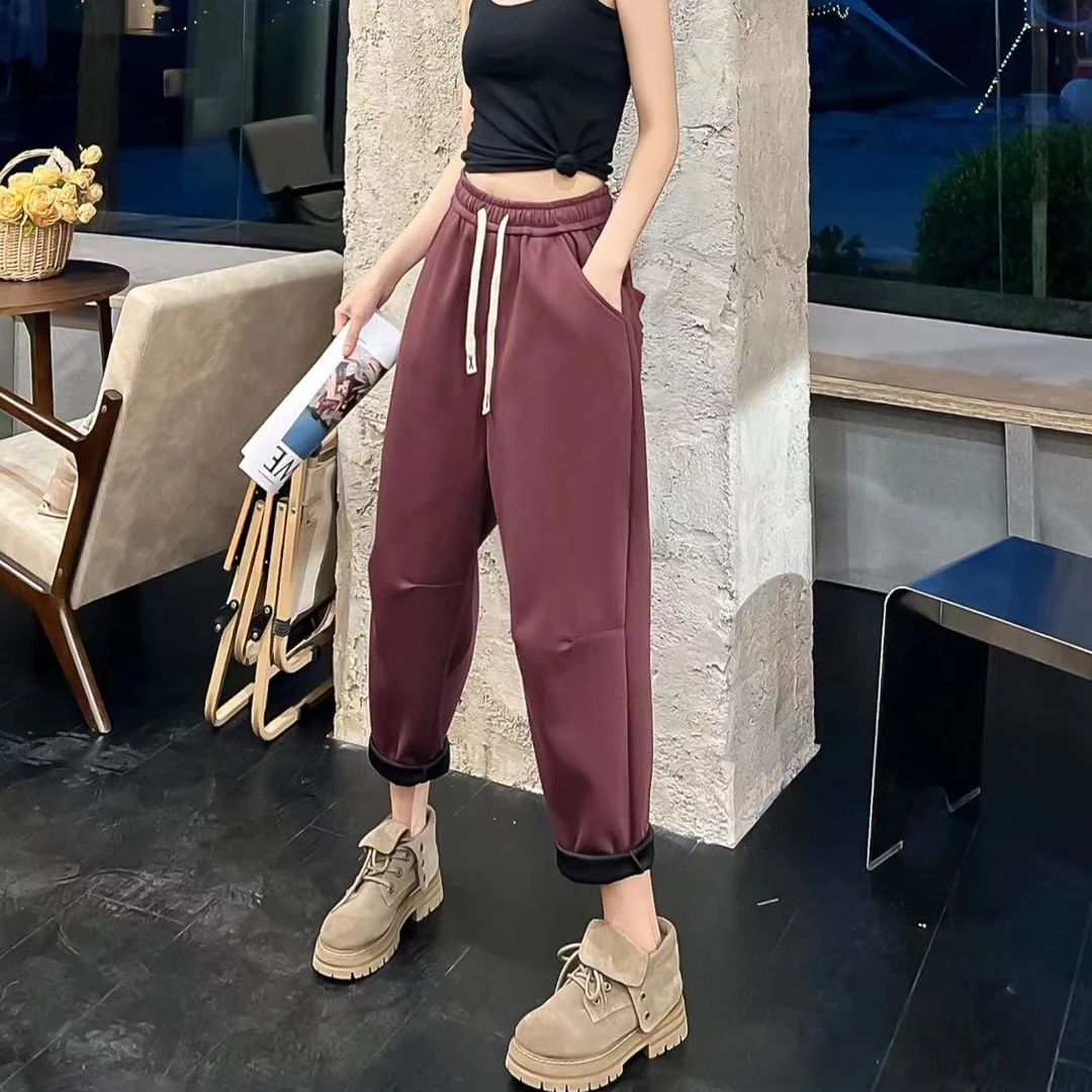 欧货爆版松紧腰前弯刀老爹裤休闲裤（裤长93左右）卡码边缘拍小