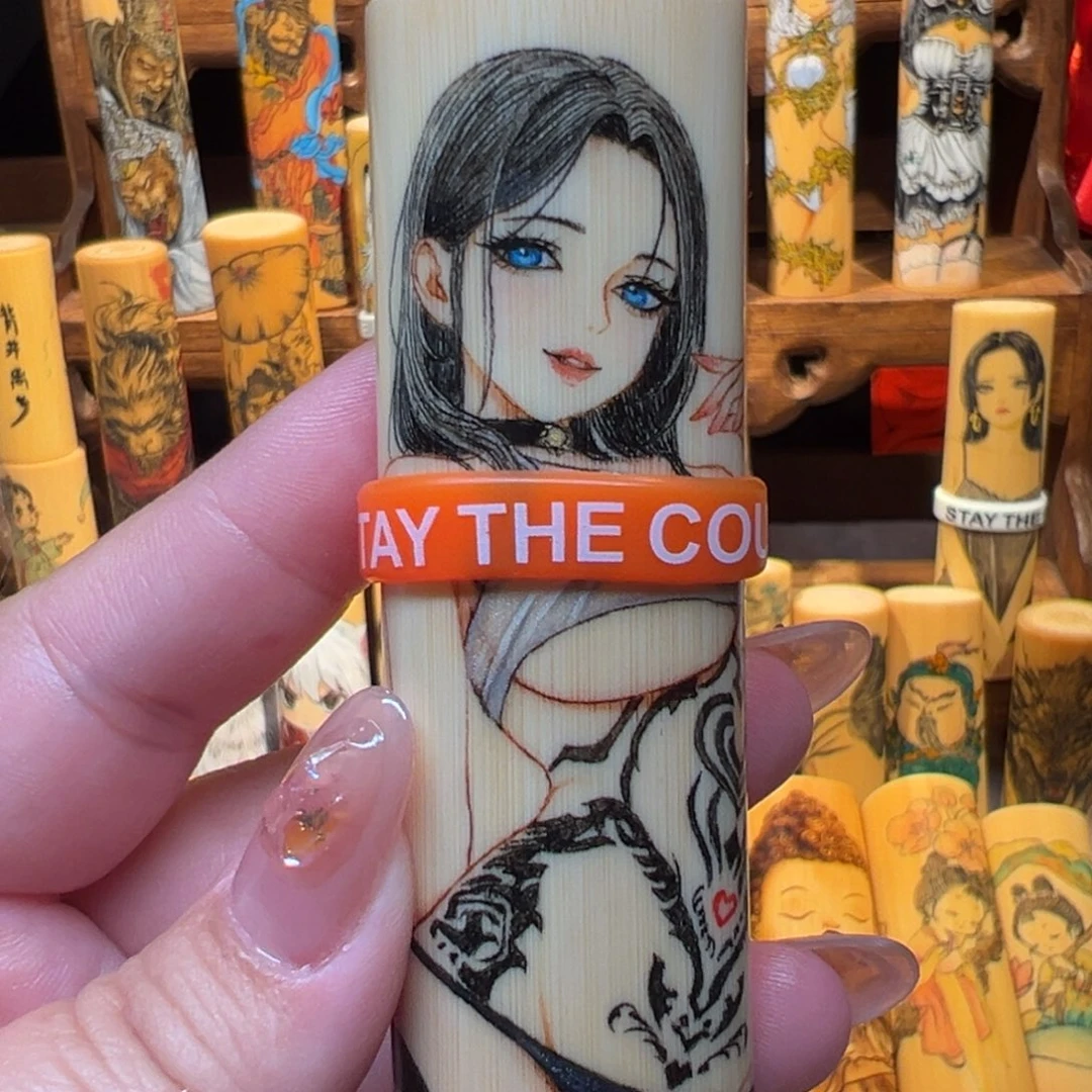 胖*鹅手工针刺子墨美女