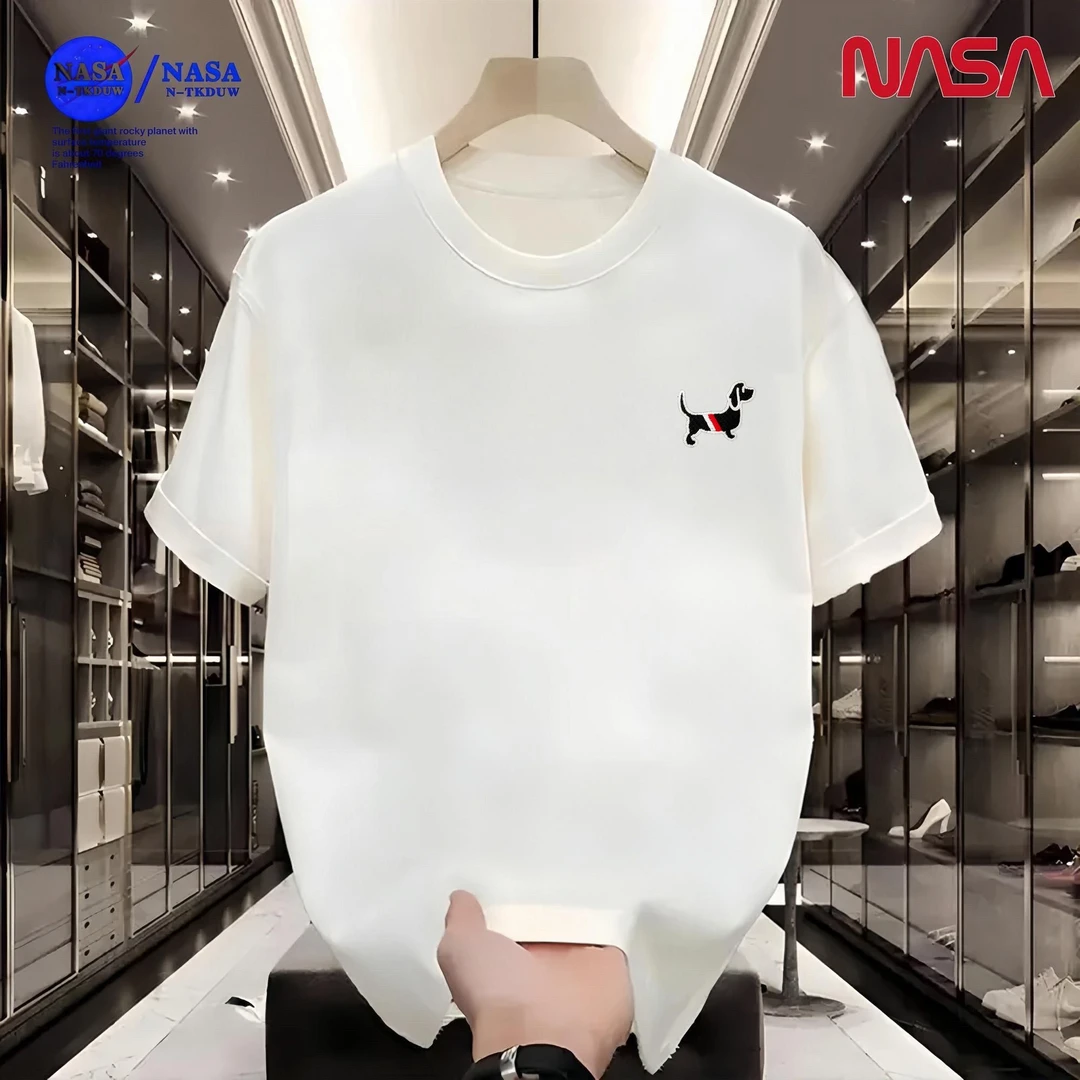 10-D16NASA联名T恤男女同款时尚百搭圆领短袖【 小腊肠狗】A-059