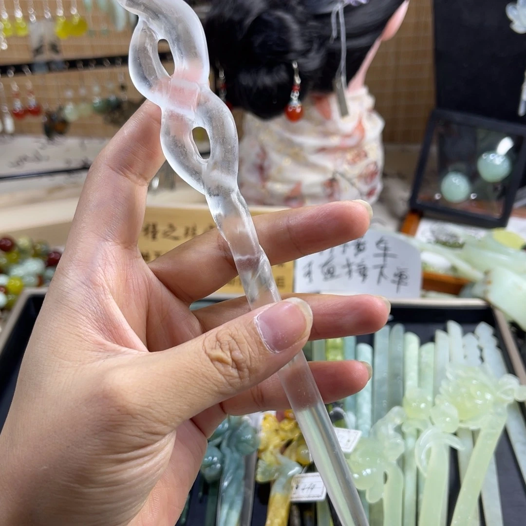 蛇纹石玉未镶嵌发饰
