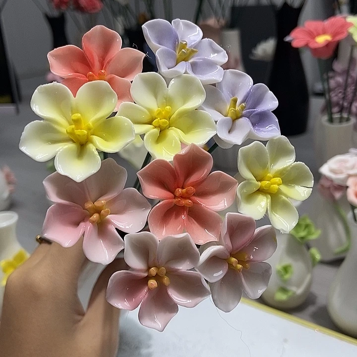 陶瓷纯手工捏花设计