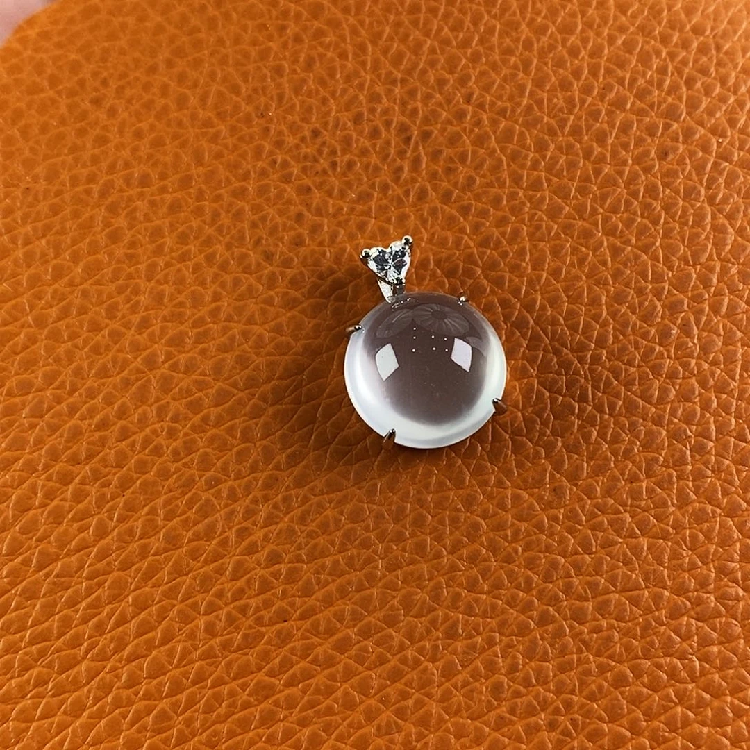 石英质玉银S925镶嵌颈饰