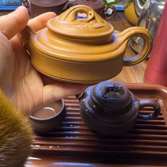 活***着宜兴紫砂壶精工半手