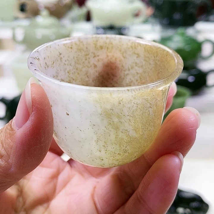 未镶嵌和田玉挂件嘻*?茶杯