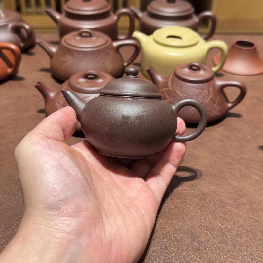 6***8紫砂茶壶天青水平鼓包