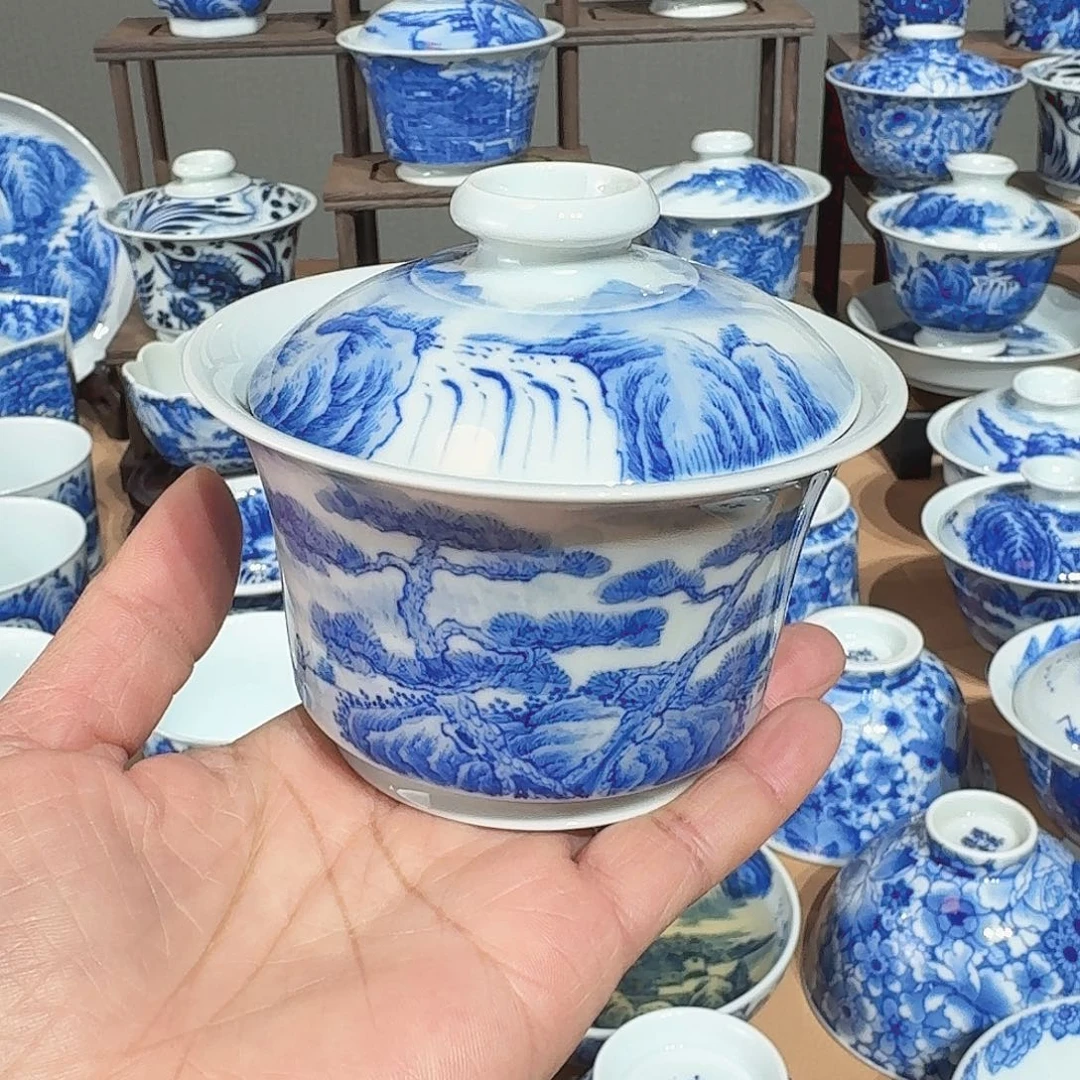 景德镇纯手绘盖碗福利