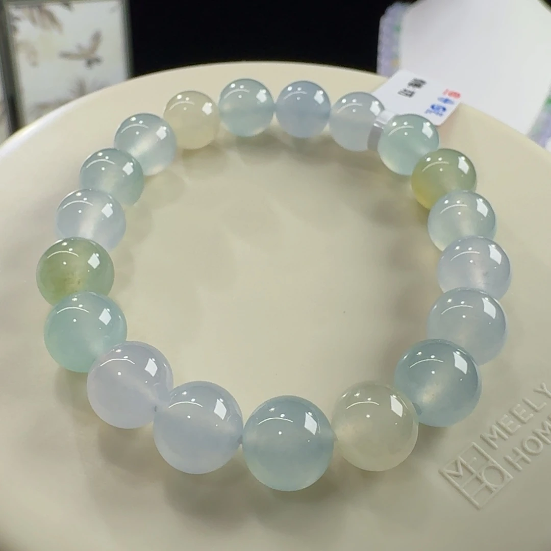 未镶嵌手链翡翠幻彩冰胶感十足单圈卡10mm