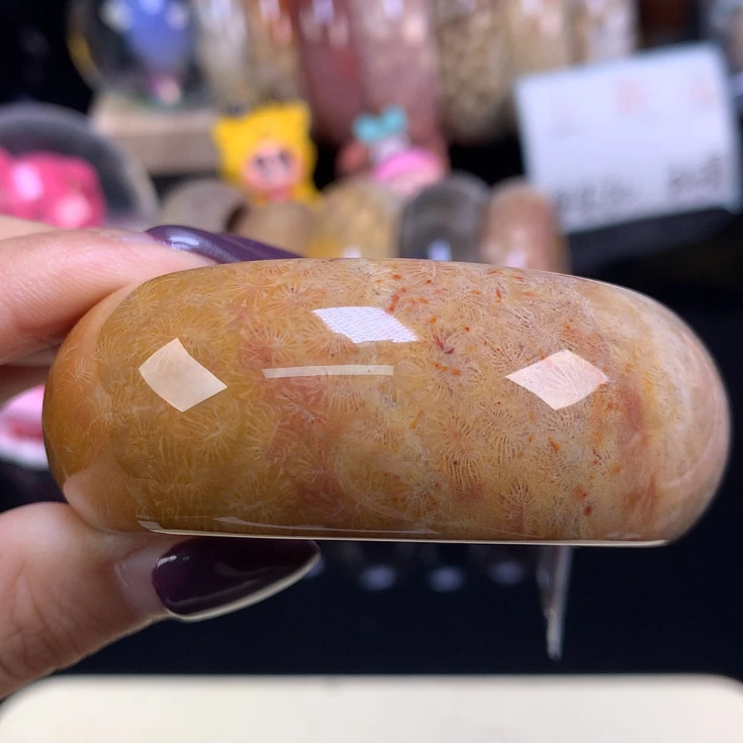 【闪购商品】颈饰未镶嵌硅化珊瑚（珊瑚玉）上新美货手镯52.4（40号）