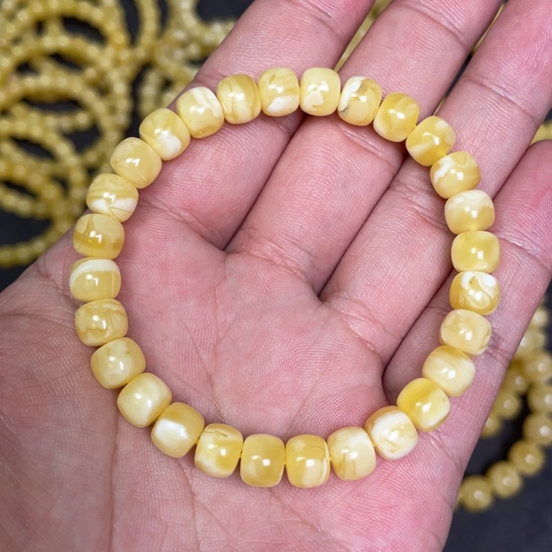 蜜蜡未镶嵌裸石蜜蜡手串8mm