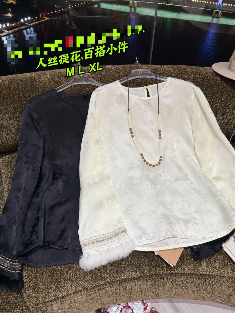 【深圳南油二姐】国风复古气质时尚长袖衬衫打底691103