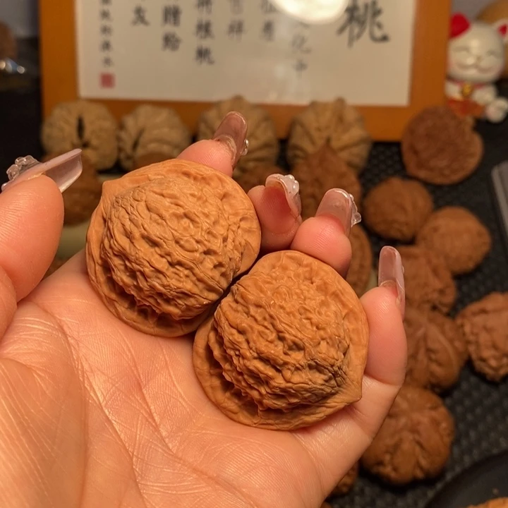 文玩核桃把件薪*逸38寿桃
