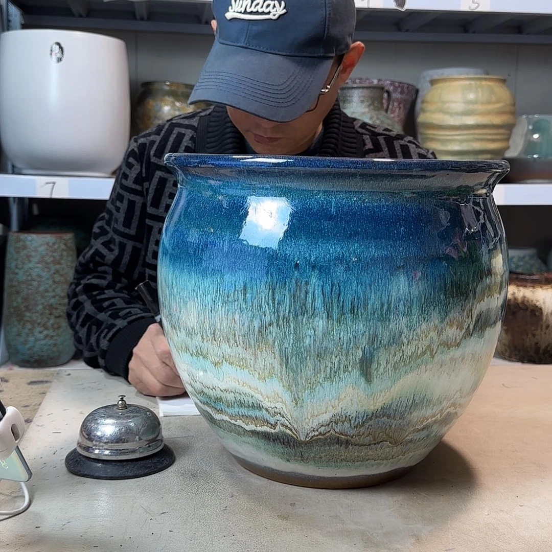 紫砂花盆尺寸30@29