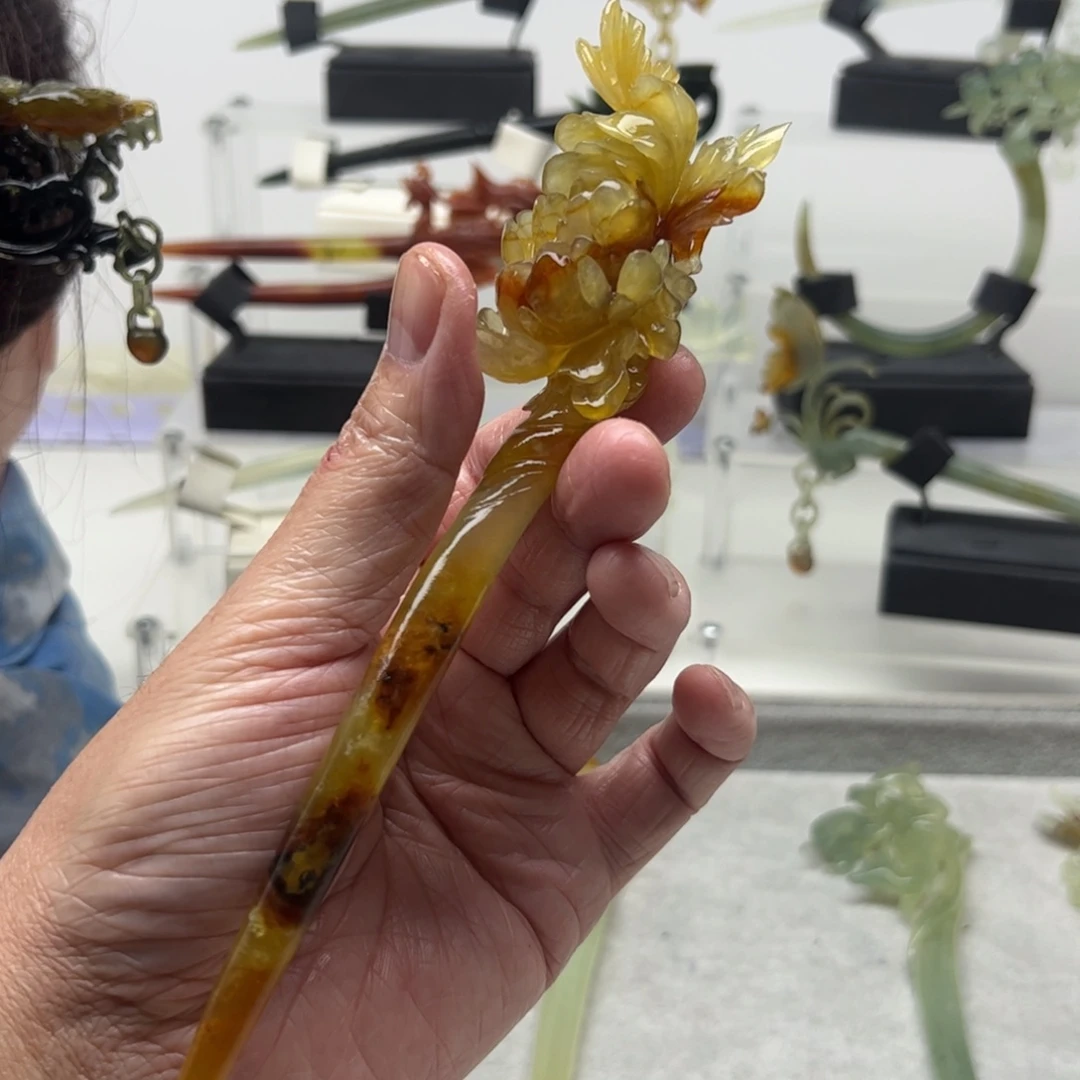 未镶嵌岫玉福利发簪