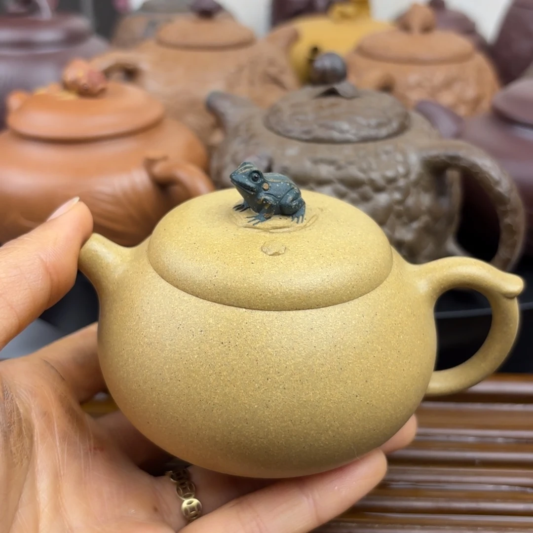 茶壶紫砂蛙趣原矿紫砂壶