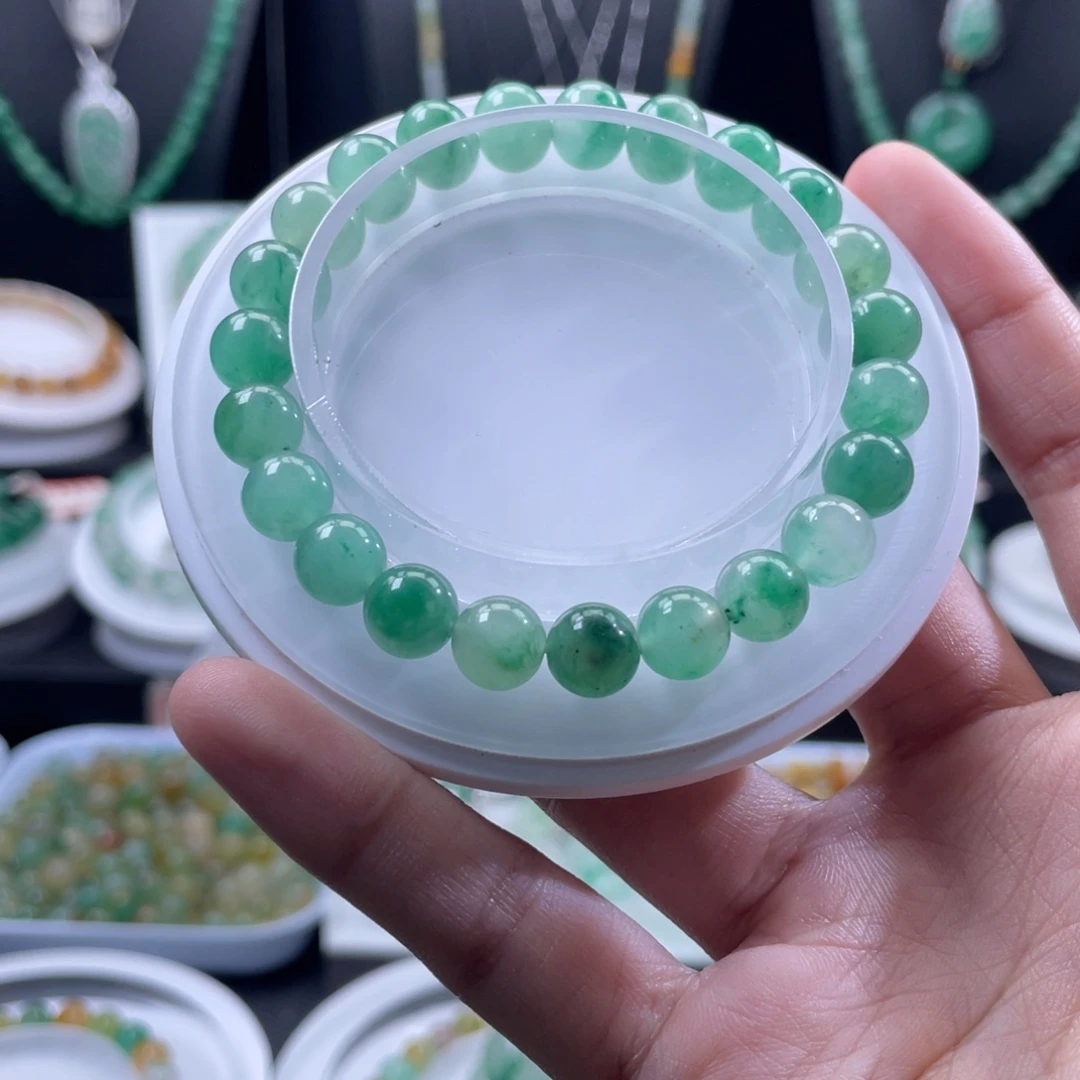 石英质玉（非洲翠）未镶嵌手串