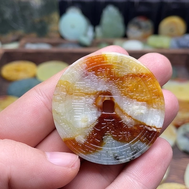 蛇纹石玉挂件未镶嵌G**I