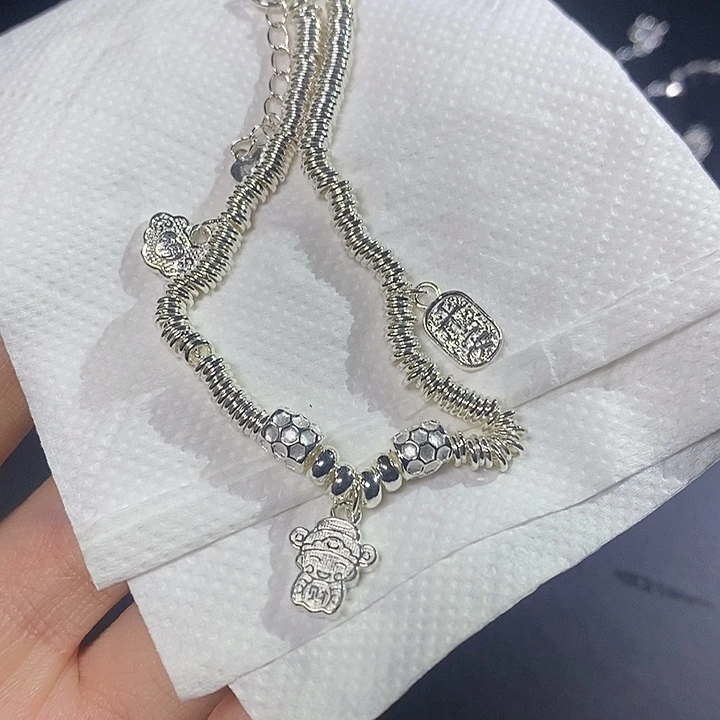 足银999新款碎碎平安手链