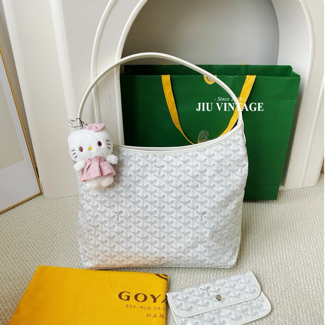 99新 Goyard hobo白闲置新纸袋尘袋中检吊牌 BJM20-0105